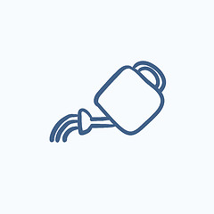 Image showing Watering can sketch icon.