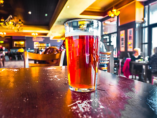 Image showing British ale beer pint hdr