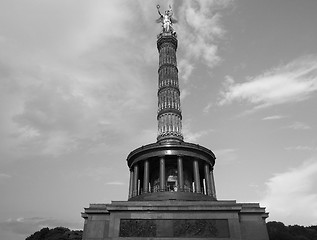 Image showing Angel statue in Berlin in black and white