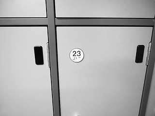 Image showing Locker cabinet detail