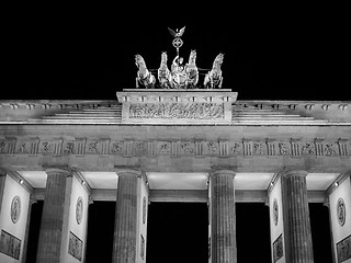 Image showing Brandenburger Tor in Berlin in black and white