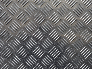 Image showing Grey steel diamond plate background