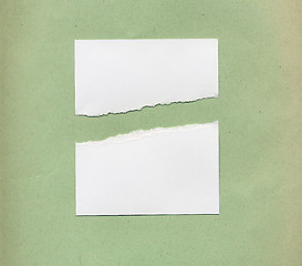 Image showing Torn paper pieces