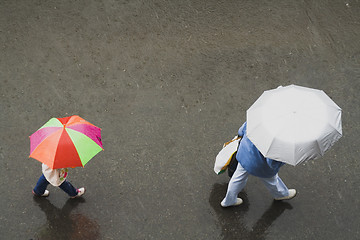 Image showing two umbrellas