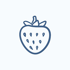 Image showing Strawberry sketch icon.