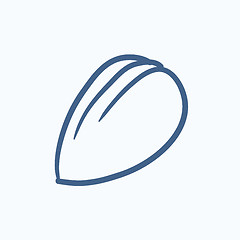 Image showing Almond sketch icon.