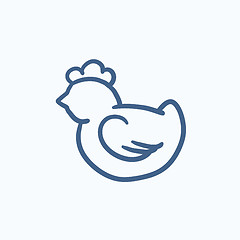 Image showing Chick sketch icon.