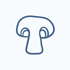 Image showing Mushroom sketch icon.