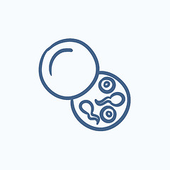 Image showing Donor sperm sketch icon.