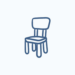 Image showing Chair for children sketch icon.