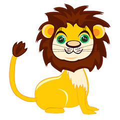 Image showing Cartoon nice lion