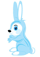Image showing Cartoon hare on white