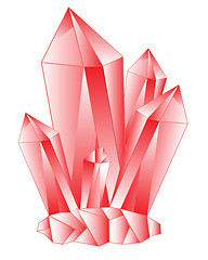 Image showing Red stone crystal