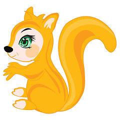 Image showing Cartoon of the chipmunk on white