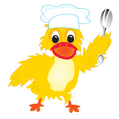Image showing Cartoon of the duck of the cook