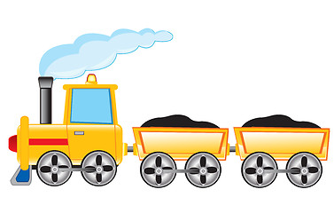 Image showing Locomotive carries cargo
