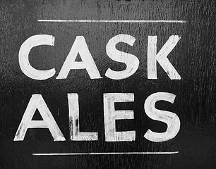 Image showing Cask ales sign