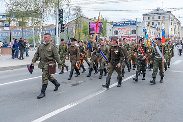 Image showing Men in the uniform of Great Patriotic War times