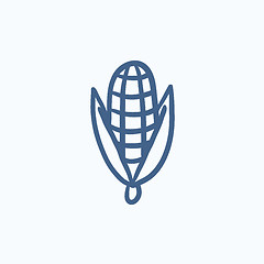Image showing Corn sketch icon.