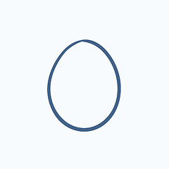 Image showing Egg sketch icon.