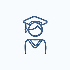 Image showing Graduate sketch icon.