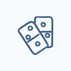 Image showing Domino sketch icon.