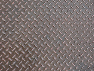 Image showing Grey steel diamond plate background