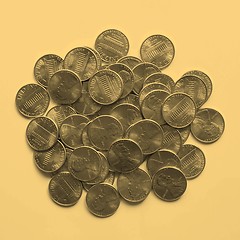 Image showing Dollar coins 1 cent - vintage