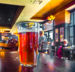 Image showing British ale beer pint hdr