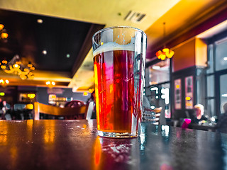 Image showing British ale beer pint hdr