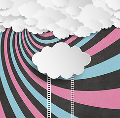 Image showing Vintage Background With Clouds