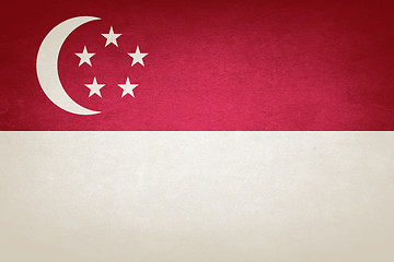 Image showing Grunge Flag Of Singapore