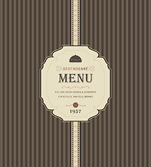 Image showing Vintage Restaurant Menu