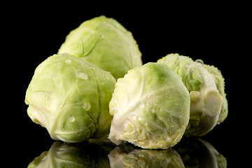 Image showing Fresh brussels sprouts