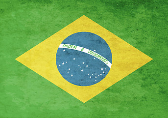 Image showing Grunge Flag Of Brazil