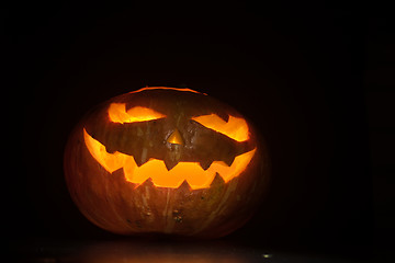 Image showing Halloween pumpkin on black