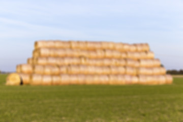 Image showing stack of straw in the field