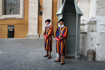 Image showing swiss guard at the vatican