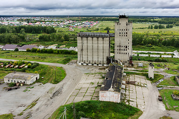 Image showing Bird eye view on grain elevator. Golyshmanovo