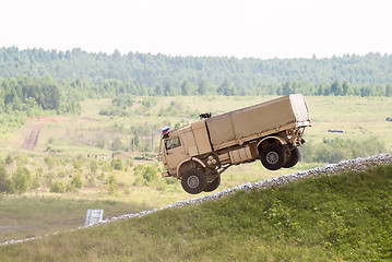 Image showing Jump of Kamaz sport truck