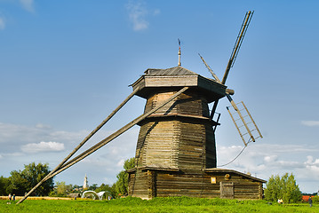 Image showing Old wooden windmill. Suzdal. Russia