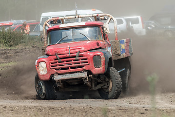 Image showing Truck on bend of sports route