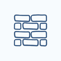 Image showing Brickwall sketch icon.