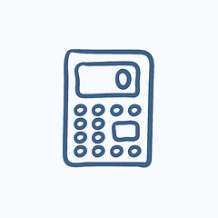 Image showing Calculator sketch icon.