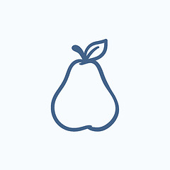 Image showing Pear sketch icon.