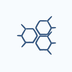 Image showing Chemical formula sketch icon.