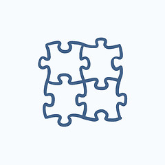 Image showing Puzzle sketch icon.