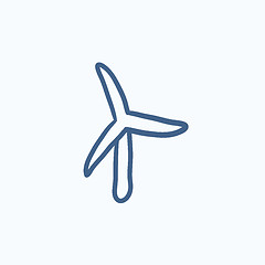 Image showing Windmill sketch icon.