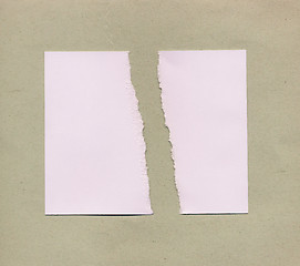 Image showing Torn paper pieces