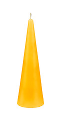 Image showing yellow simple wax candle